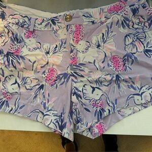 Lilly Pulitzer Lavender and Pink Florals cotton shorts